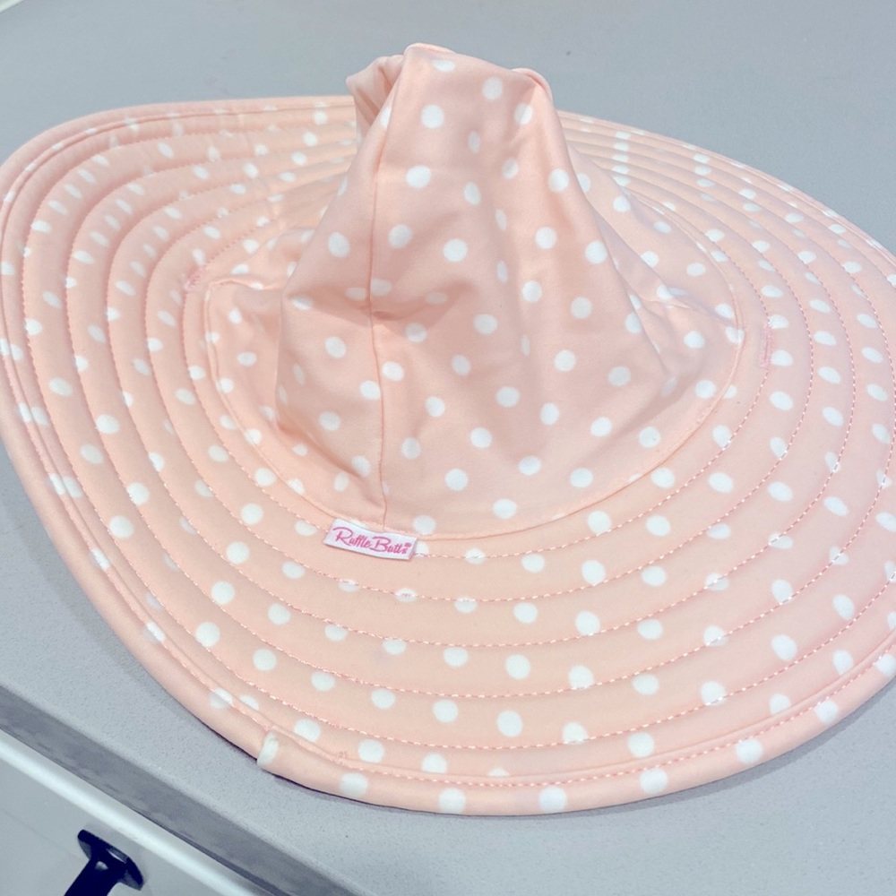 Reversible rufflebutts swim hat 0-12M